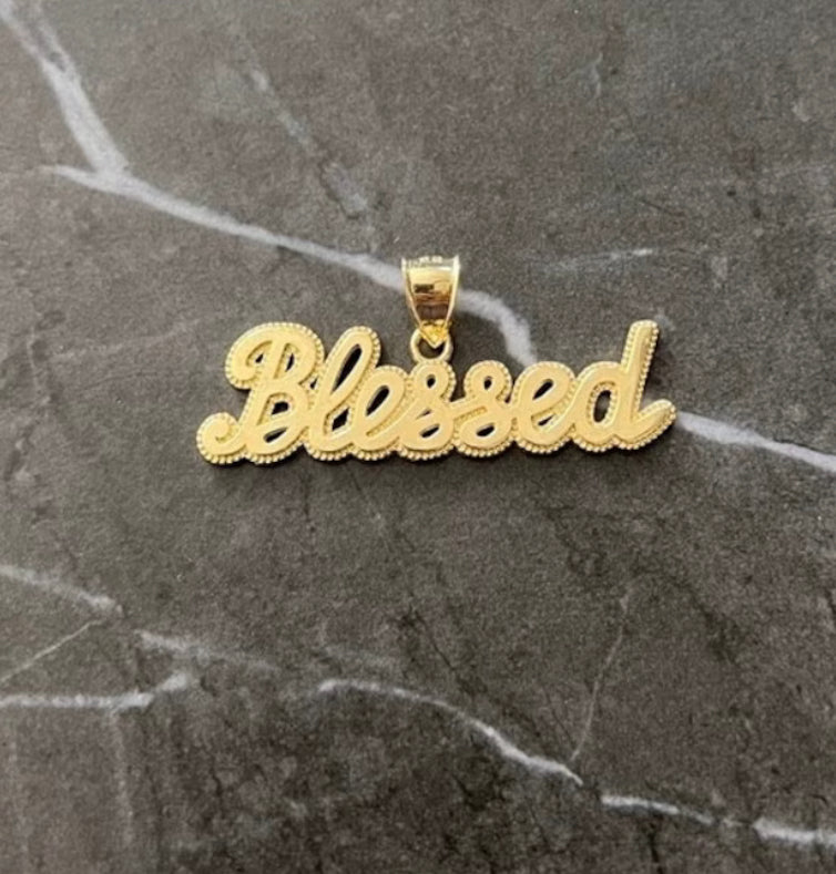 10K blessed pendant medium