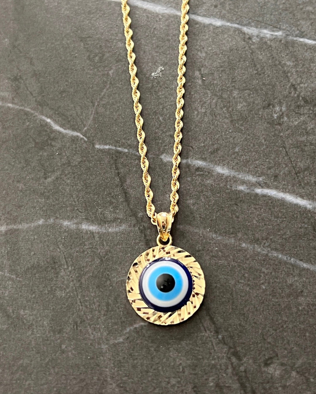 Evil eye and 3mm chain (2 sets)