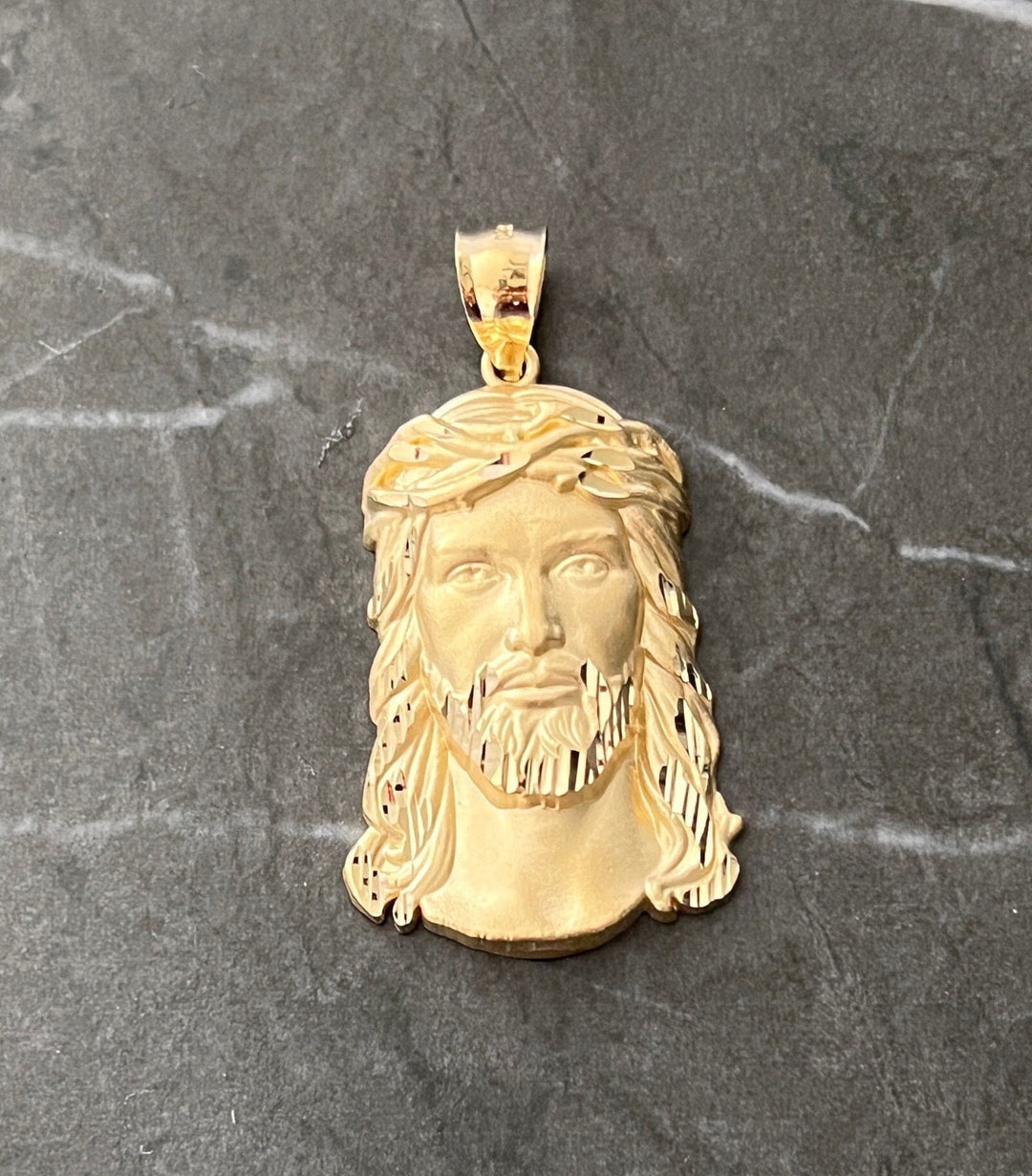 10K Jesus Face with Solid Back Plate