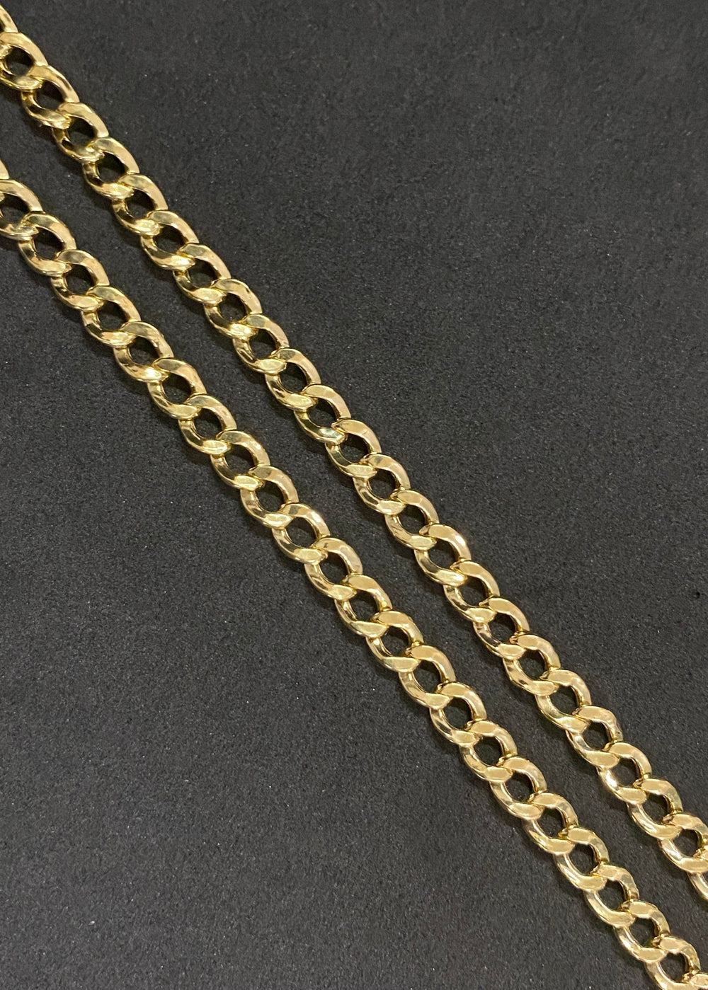 4mm Solid 10K Yellow Gold .925 Sterling Silver Miami Curb Link Chain 4mm 18"-26"
