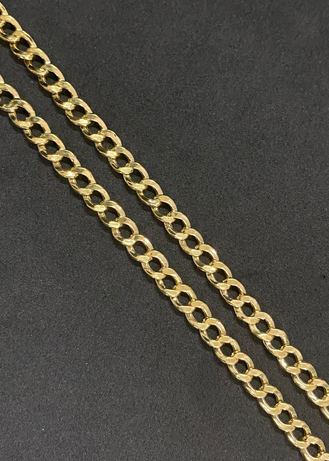 4mm Solid 10K Yellow Gold .925 Sterling Silver Miami Curb Link Chain 4mm 18"-26"