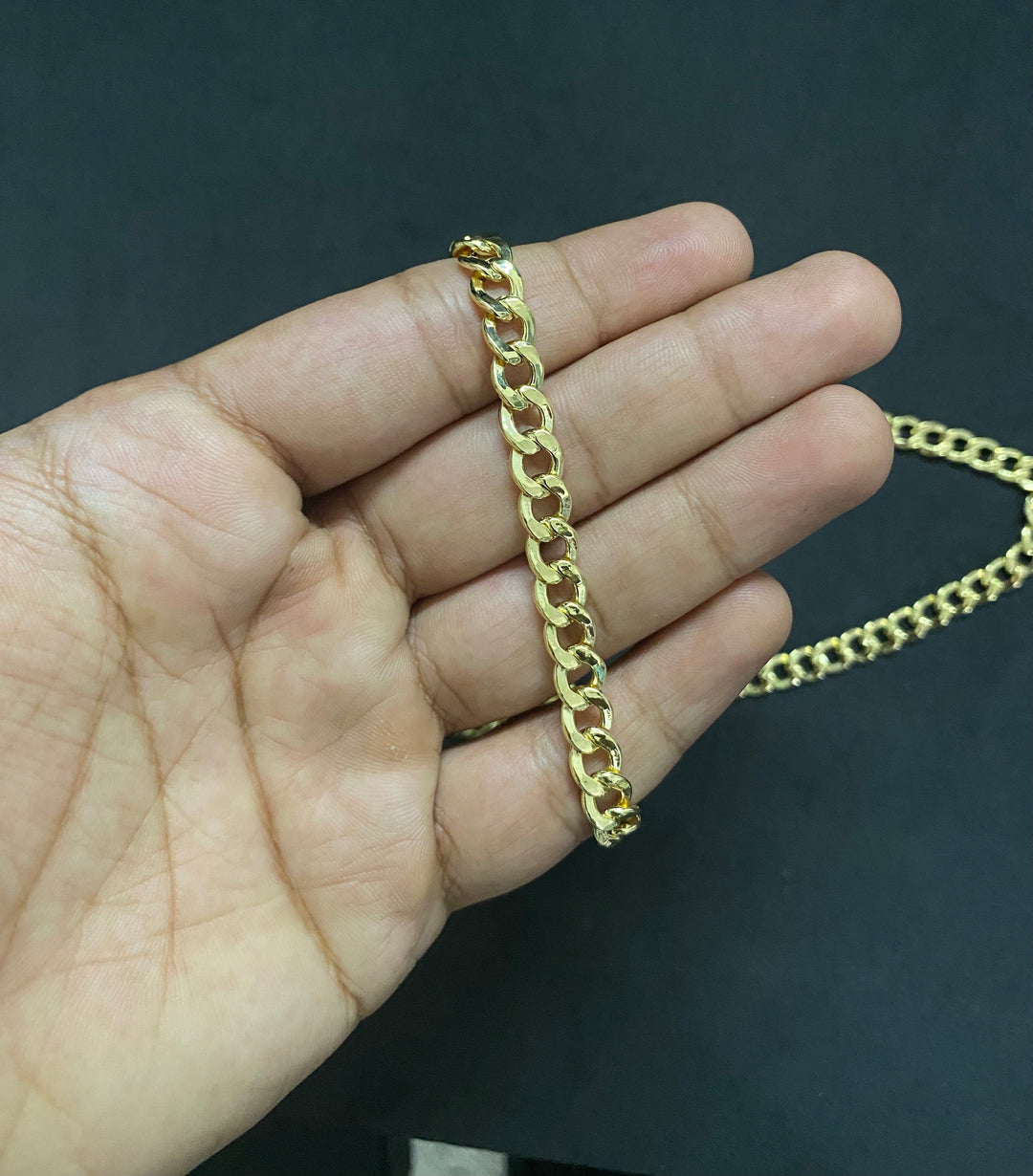 6mm Solid 10K Yellow Gold .925 Sterling Silver Miami Curb Link Chain 6mm 20"-26"