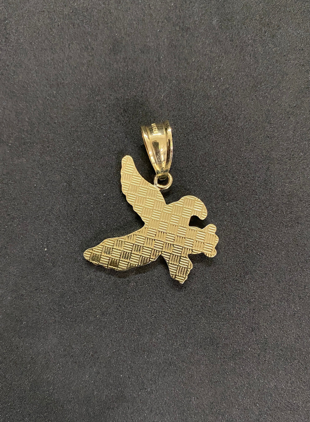 10K Yellow Gold .925 Sterling Silver Flying Eagle Charm/Pendant