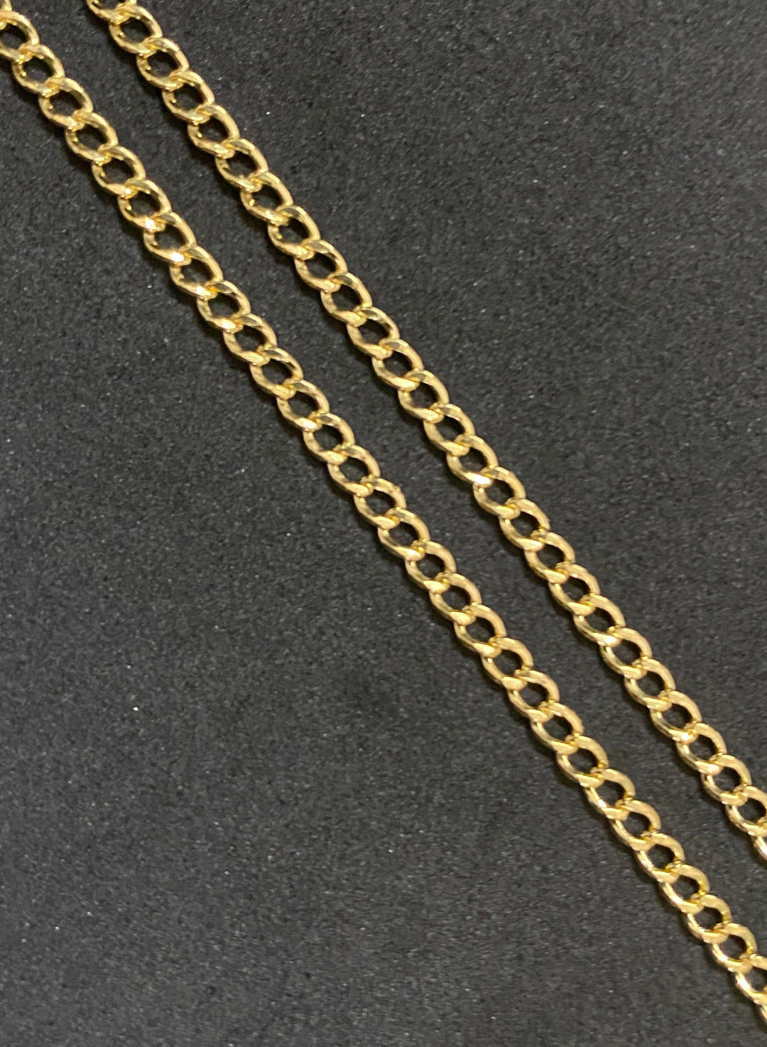 1.5mm Solid 10K Yellow Gold .925 Sterling Silver Miami Curb Link Chain 1.5mm 16"-24"