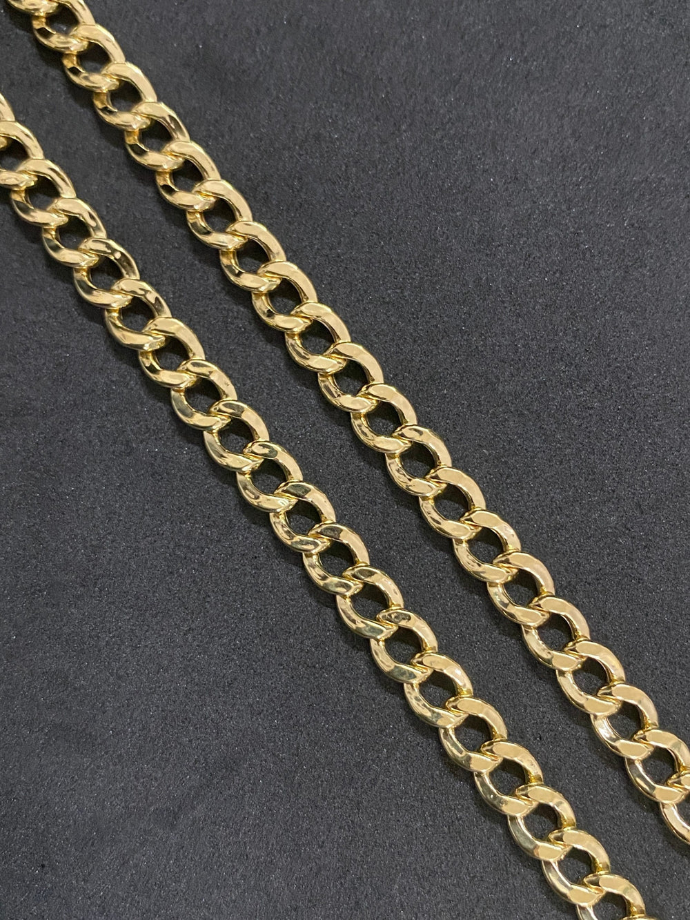 5mm Solid 10K Yellow Gold .925 Sterling Silver Miami Curb Link Chain 5mm 20"-26"