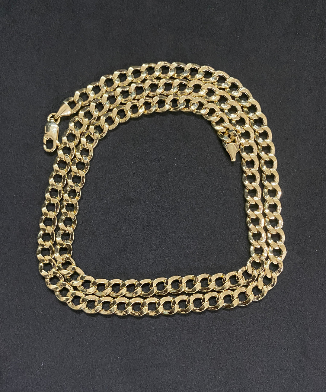 6mm Solid 10K Yellow Gold .925 Sterling Silver Miami Curb Link Chain 6mm 20"-26"