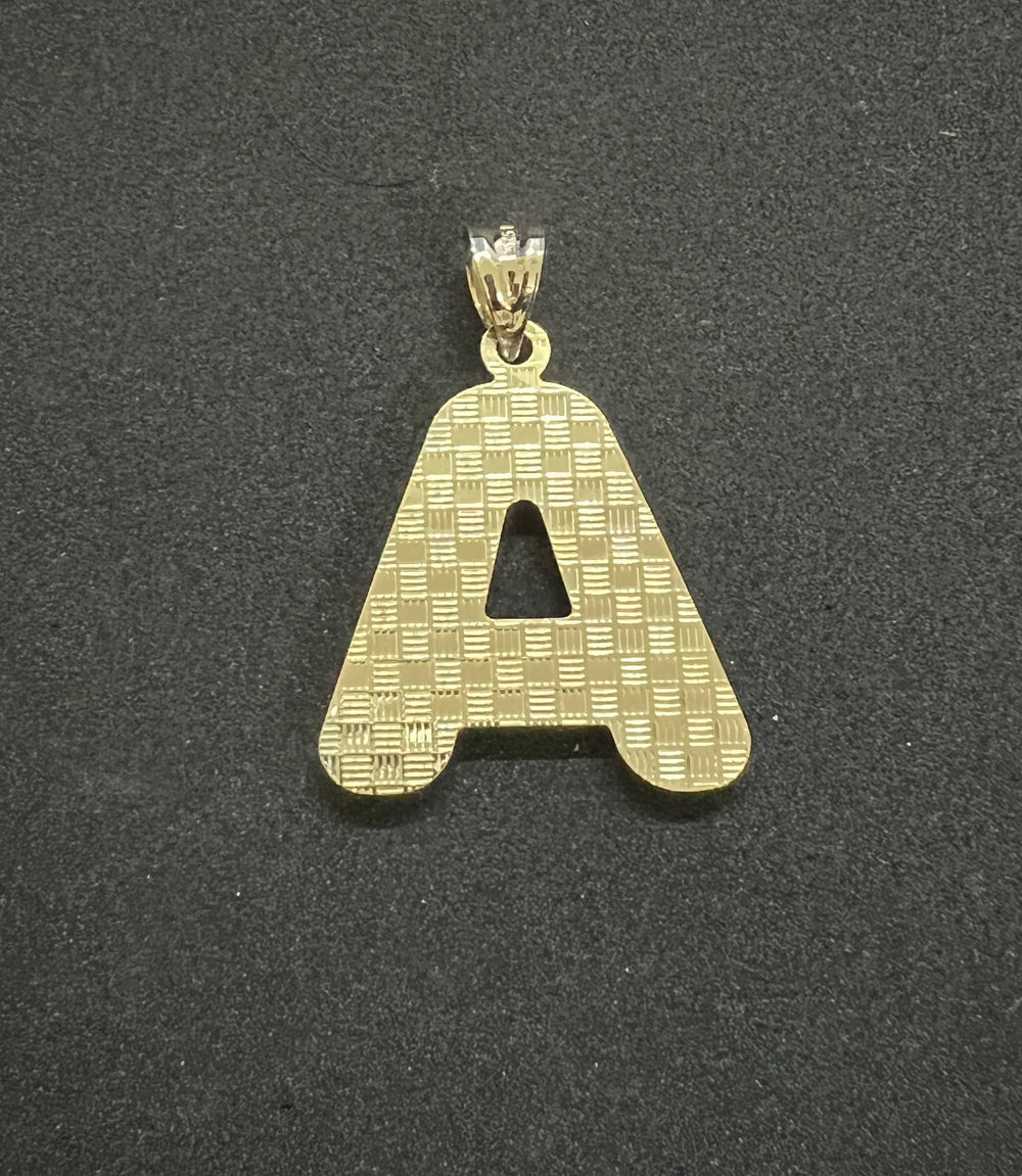 10K Yellow Gold .925 Personalized Initial/Alphabetical Letter Charm/Pendant