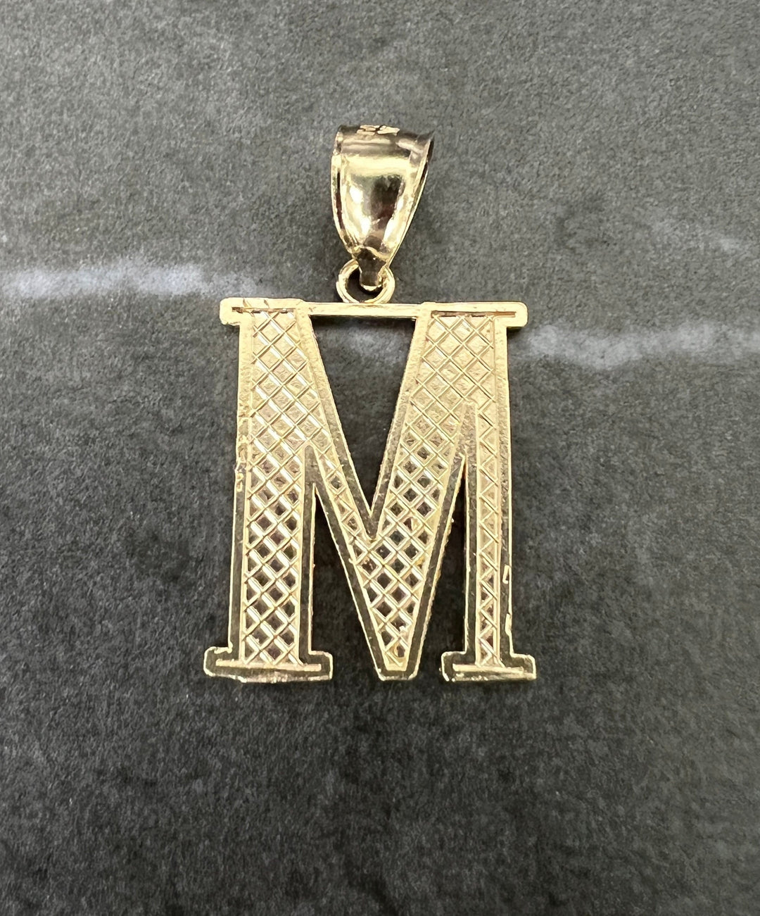 Authentic 10K Gold Initial Letter Charm/Pendant - Medium