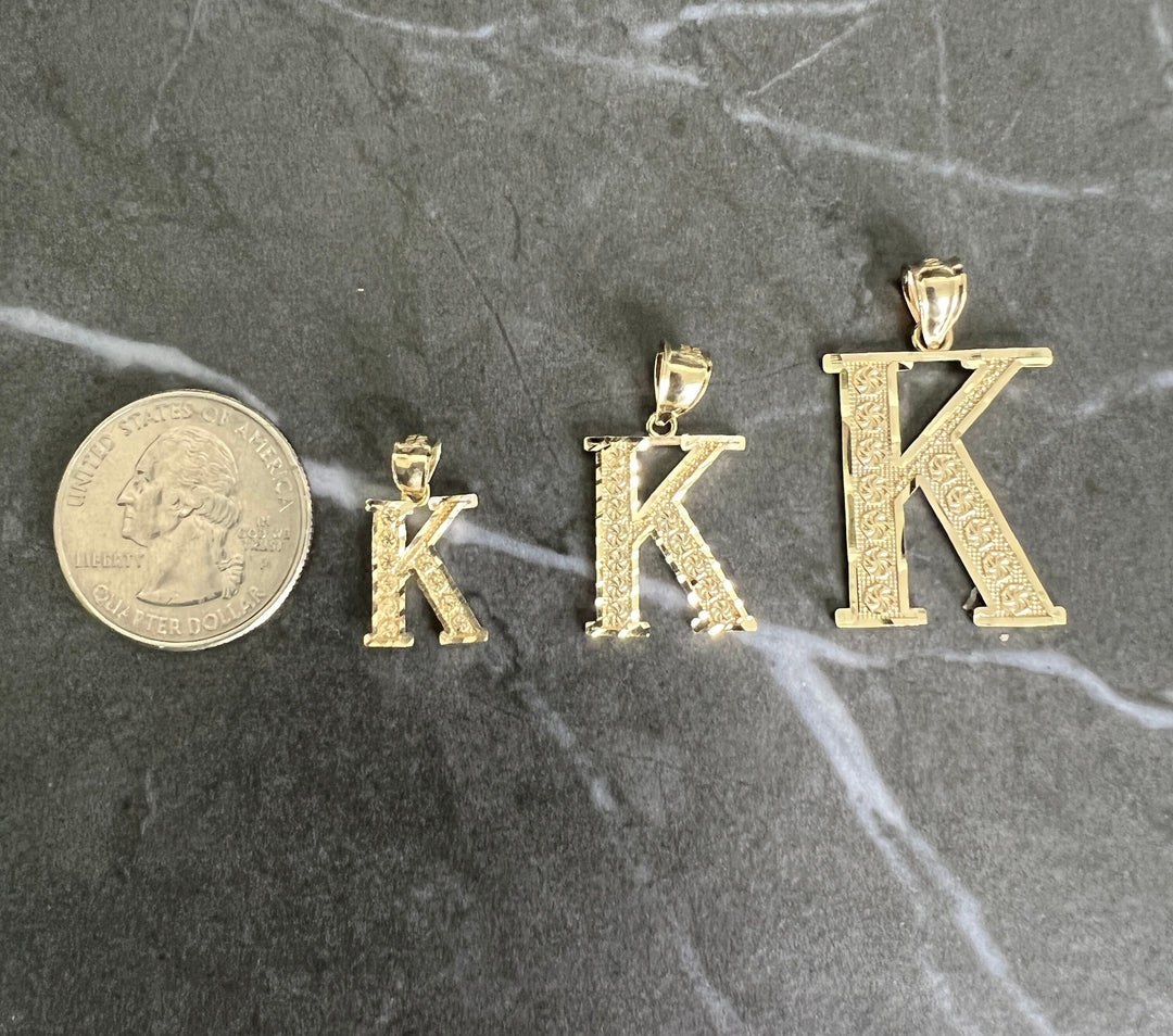 Authentic 10K Gold Initial Letter Charm/Pendant