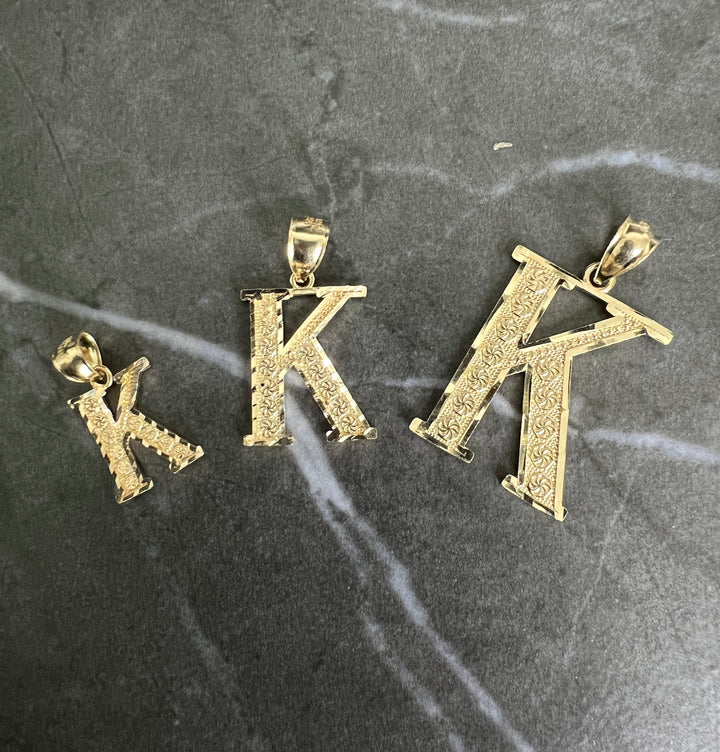 Authentic 10K Gold Initial Letter Charm/Pendant