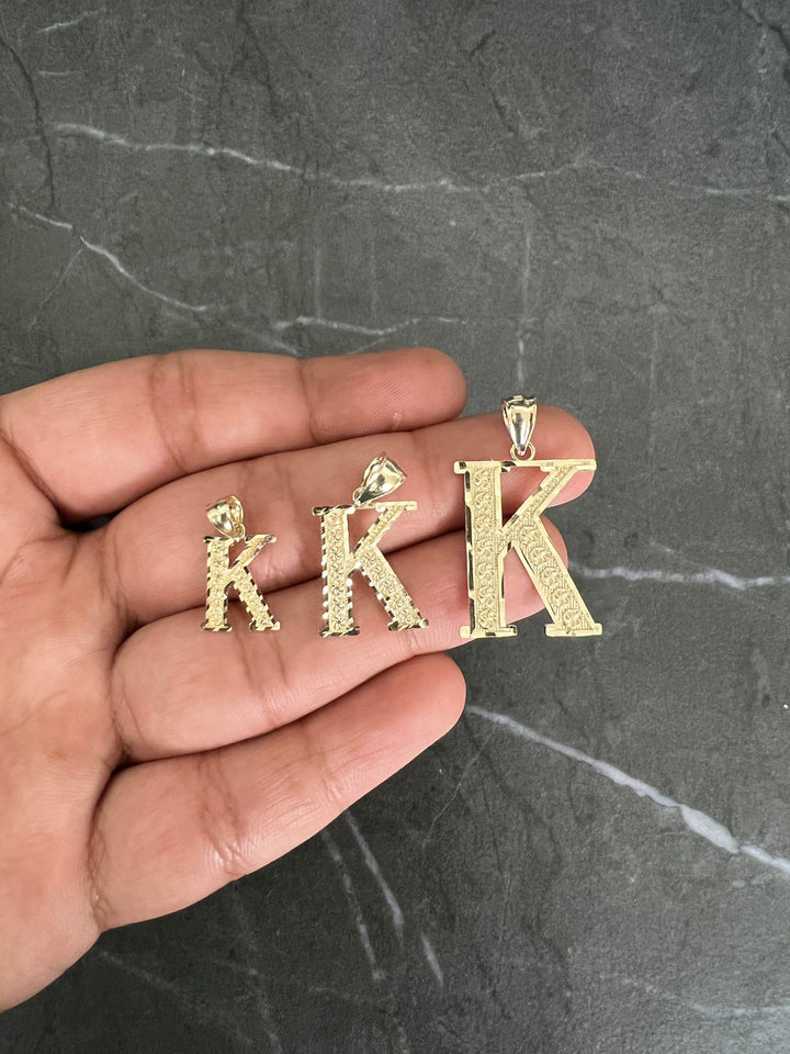 Authentic 10K Gold Initial Letter Charm/Pendant