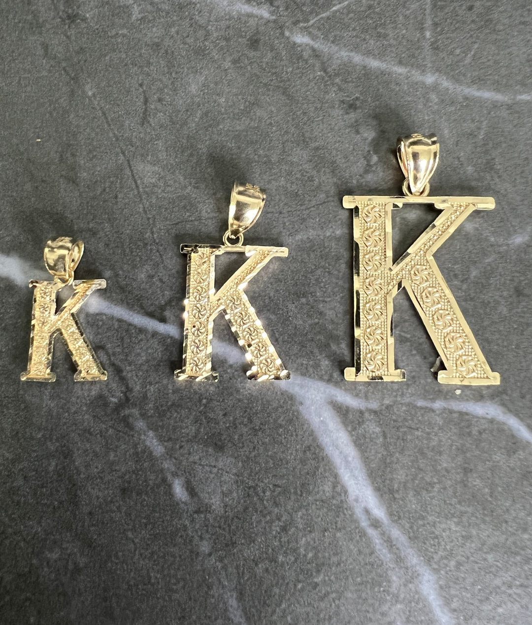 Authentic 10K Gold Initial Letter Charm/Pendant