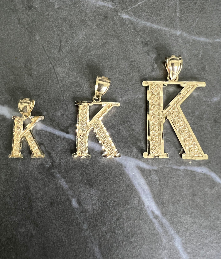 Authentic 10K Gold Initial Letter Charm/Pendant