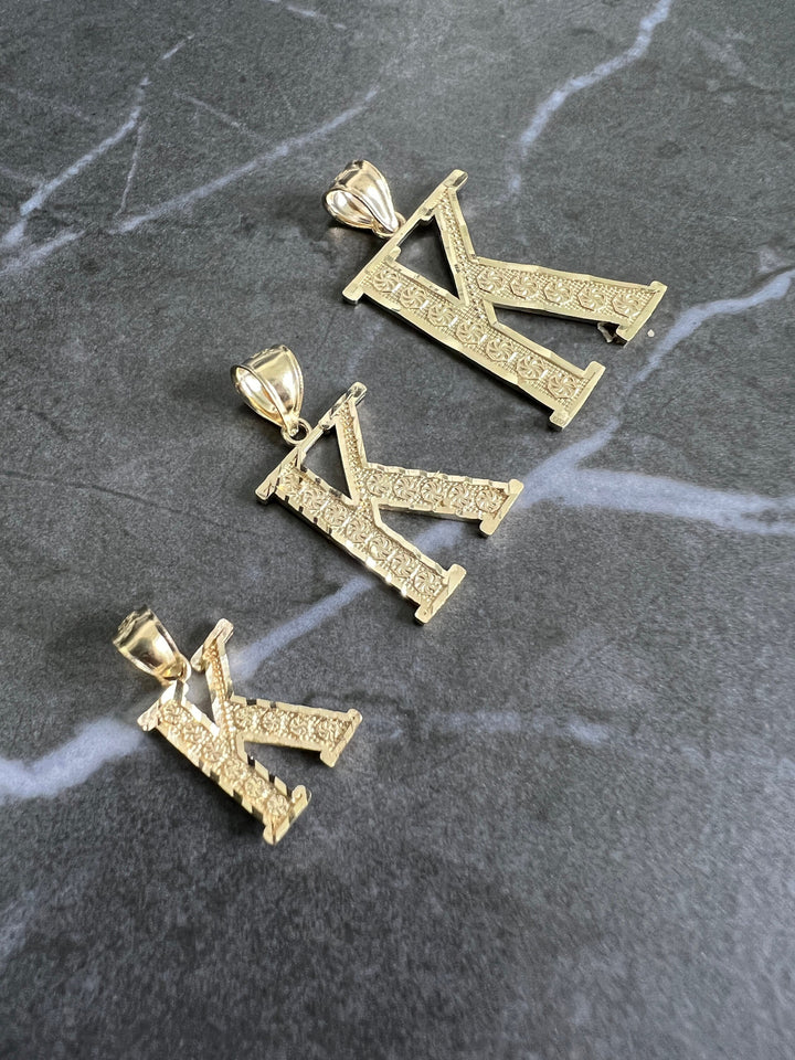 Authentic 10K Gold Initial Letter Charm/Pendant