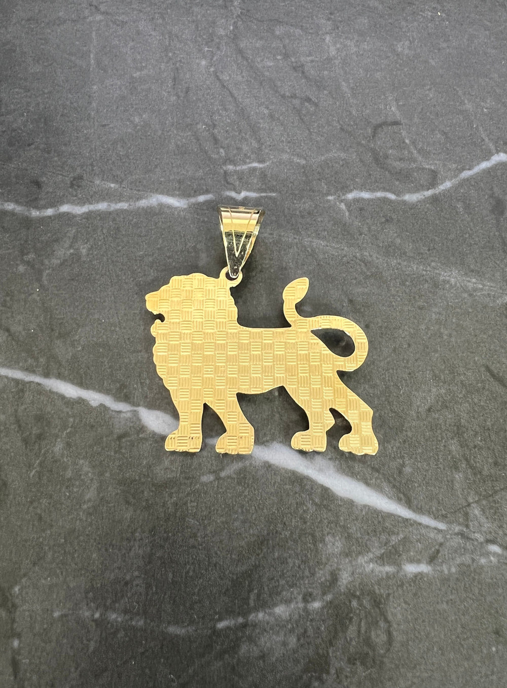 10K Yellow Gold .925 Sterling Silver Shiny Roaring Fierce Lion Full Body, Lion Face/Head Charm/Pendant, Gold Leo Zodiac Lion King Pendant